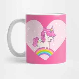 Cute unicorn and rainbow Mug